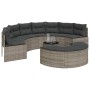 Semicircular 3-piece synthetic rattan garden sofa set in gray. by , Outdoor sofas - Ref: Foro24-3262075, Price: 594,84 €, Dis...