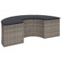 Set de sofá de jardín semicircular 3 pzas ratán sintético gris de , Sofás de exterior - Ref: Foro24-3262075, Precio: 594,99 €...