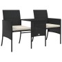 2-seater garden sofa with black PE rattan table and stools by , Outdoor sofas - Ref: Foro24-317626, Price: 235,91 €, Discount: %