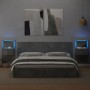 Wall-mounted bedside tables with LED lights 2 units concrete gray by , Nightstands - Ref: Foro24-848164, Price: 117,14 €, Dis...