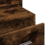 Wall-mounted bedside tables with LED lights 2 units smoked oak by , Nightstands - Ref: Foro24-848166, Price: 116,99 €, Discou...