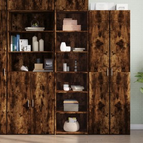 Tall smoked oak engineered wood sideboard 50x41x185 cm by , Sideboards - Ref: Foro24-3281684, Price: 124,99 €, Discount: %