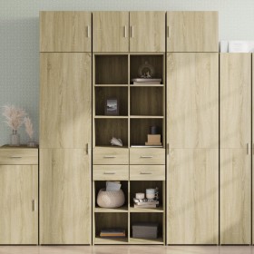 Aparador alto madera de ingeniería roble Sonoma 70x42,5x185 cm de , Aparadores - Ref: Foro24-3281464, Precio: 184,99 €, Descu...