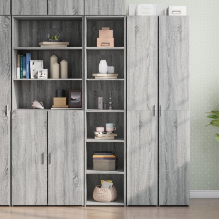 Aparador alto madera de ingeniería gris Sonoma 40x41x185 cm de , Aparadores - Ref: Foro24-3281671, Precio: 112,99 €, Descuent...