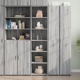 Aparador alto madera de ingeniería gris Sonoma 45x41x185 cm de , Aparadores - Ref: Foro24-3281678, Precio: 120,43 €, Descuent...