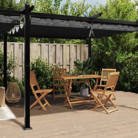 Garden gazebo with retractable anthracite aluminum roof 3x6 m by , Tents and gazebos - Ref: Foro24-3217062, Price: 801,59 €, ...