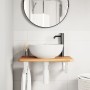 Wall-mounted steel and solid oak wood sink shelf by , bathroom vanities - Ref: Foro24-3302342, Price: 74,61 €, Discount: %