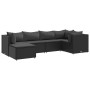 Set muebles de jardín 6 piezas y cojines ratán sintético negro de , Conjuntos de jardín - Ref: Foro24-3308211, Precio: 465,62...