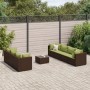 Set aus 8-teiligen Gartensofas und Kissen aus braunem Kunst-Rattan. von , Gartensets - Ref: Foro24-3308038, Preis: 572,37 €, ...