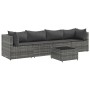 Set de muebles de jardín 5 pzas y cojines ratán sintético gris de , Conjuntos de jardín - Ref: Foro24-3308010, Precio: 274,99...