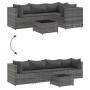 Set de muebles de jardín 5 pzas y cojines ratán sintético gris de , Conjuntos de jardín - Ref: Foro24-3308010, Precio: 274,99...