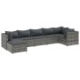 Set de muebles de jardín 7 pzas y cojines ratán sintético gris de , Conjuntos de jardín - Ref: Foro24-3308226, Precio: 439,62...