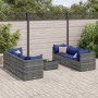 Gartenmöbel-Set 7-teilig mit grauen Polstern aus synthetischem Rattan von , Gartensets - Ref: Foro24-3308031, Preis: 401,18 €...