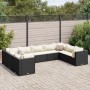 Set de muebles de jardín 9 pzas y cojines ratán sintético negro de , Conjuntos de jardín - Ref: Foro24-3308264, Precio: 573,7...