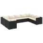 Set de muebles de jardín 9 pzas y cojines ratán sintético negro de , Conjuntos de jardín - Ref: Foro24-3308264, Precio: 573,7...