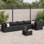 Gartenmöbel-Set und Kissen, 7-teilig, aus schwarzem synthetischem Rattan. von , Gartensets - Ref: Foro24-3308115, Preis: 575,...