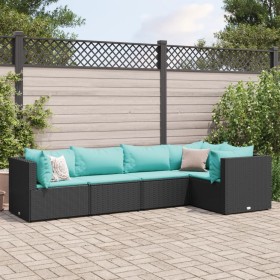 5-piece garden furniture set with black synthetic rattan cushions by , Garden sets - Ref: Foro24-3308092, Price: 350,99 €, Di...