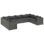 Garden furniture set 9 pieces and gray synthetic rattan cushions by , Garden sets - Ref: Foro24-3308266, Price: 552,11 €, Dis...