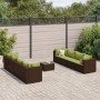 Garden furniture set 9 pieces with brown synthetic rattan cushions by , Garden sets - Ref: Foro24-3308046, Price: 641,59 €, D...