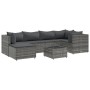 7-piece garden furniture set with gray synthetic rattan cushions by , Garden sets - Ref: Foro24-3308218, Price: 413,80 €, Dis...