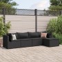 Gartenmöbel-Set 5-teilig mit schwarzen Polstern aus synthetischem Rattan von , Gartensets - Ref: Foro24-3308059, Preis: 353,5...