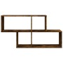 Engineered smoked oak wood wall shelf 100x20x53 cm by , Shelves and shelves - Ref: Foro24-848021, Price: 48,99 €, Discount: %