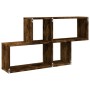 Engineered smoked oak wood wall shelf 100x20x53 cm by , Shelves and shelves - Ref: Foro24-848021, Price: 48,99 €, Discount: %