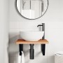 Wall-mounted sink shelf made of steel and solid beech wood by , bathroom vanities - Ref: Foro24-3302427, Price: 67,00 €, Disc...