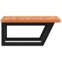 Wall-mounted sink shelf made of steel and solid beech wood by , bathroom vanities - Ref: Foro24-3302427, Price: 67,00 €, Disc...