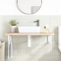 Wall-mounted sink shelf made of steel and solid beech wood by , bathroom vanities - Ref: Foro24-3302438, Price: 133,02 €, Dis...