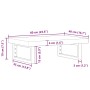 Wall-mounted sink shelf made of steel and solid beech wood by , bathroom vanities - Ref: Foro24-3302377, Price: 84,99 €, Disc...