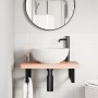 Wall-mounted sink shelf made of steel and solid beech wood by , bathroom vanities - Ref: Foro24-3302361, Price: 85,03 €, Disc...