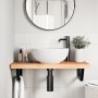 Wall-mounted sink shelf made of steel and solid beech wood by , bathroom vanities - Ref: Foro24-3302375, Price: 112,51 €, Dis...