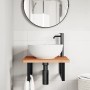 Wall-mounted sink shelf made of steel and solid beech wood by , bathroom vanities - Ref: Foro24-3302425, Price: 66,76 €, Disc...