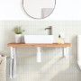 Wall-mounted sink shelf made of steel and solid beech wood by , bathroom vanities - Ref: Foro24-3302446, Price: 144,33 €, Dis...