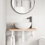 Wall-mounted sink shelf made of steel and solid beech wood by , bathroom vanities - Ref: Foro24-3302356, Price: 73,96 €, Disc...