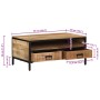 Mesa de centro de madera maciza de mango rugosa 90x50x30 cm de , Mesas de centro - Ref: Foro24-374064, Precio: 157,05 €, Desc...