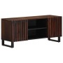 Solid mango wood TV stand in brown, 105x34x46 cm by , CD and DVD storage - Ref: Foro24-377438, Price: 119,21 €, Discount: %