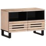 TV-Möbel aus massivem weißem Mangoholz 70x34x46 cm von , CD- und DVD-Speicher - Ref: Foro24-377444, Preis: 110,47 €, Rabatt: %