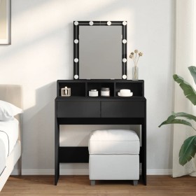 Black vanity with LED lights 80x41x144.5 cm by , Bedroom Dressers - Ref: Foro24-848179, Price: 133,60 €, Discount: %