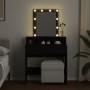 Tocador con luces LED negro 80x41x144,5 cm de , Tocadores para dormitorios - Ref: Foro24-848179, Precio: 133,99 €, Descuento: %