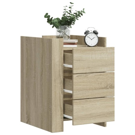 Mesita de noche madera de ingeniería roble Sonoma 45x50x65 cm de , Mesitas de noche - Ref: Foro24-848306, Precio: 93,55 €, De...