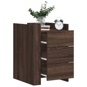 Mesita de noche madera de ingeniería marrón roble 45x50x65 cm de , Mesitas de noche - Ref: Foro24-848310, Precio: 105,84 €, D...