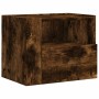 Mesita de noche de pared color roble ahumado 45x30x35 cm de , Mesitas de noche - Ref: Foro24-848319, Precio: 53,94 €, Descuen...