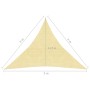 Beige HDPE sail awning 160 g/m² 3x3x3 m by vidaXL, Umbrellas - Ref: Foro24-311142, Price: 25,99 €, Discount: %