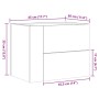 Mesita de noche de pared blanco 45x30x35 cm de , Mesitas de noche - Ref: Foro24-848325, Precio: 59,33 €, Descuento: %