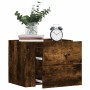 Wall-mounted bedside table in smoked oak color, 45x30x35 cm by , Nightstands - Ref: Foro24-848333, Price: 57,99 €, Discount: %