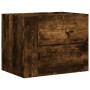 Wall-mounted bedside table in smoked oak color, 45x30x35 cm by , Nightstands - Ref: Foro24-848333, Price: 57,99 €, Discount: %