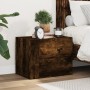 Wall-mounted bedside table in smoked oak color, 45x30x35 cm by , Nightstands - Ref: Foro24-848333, Price: 57,99 €, Discount: %