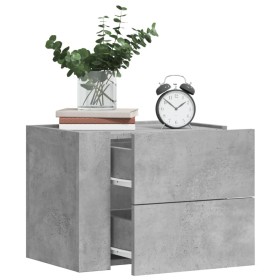 Mesitas de noche de pared 2 unidades gris hormigón 45x30x35 cm de , Mesitas de noche - Ref: Foro24-848331, Precio: 57,99 €, D...